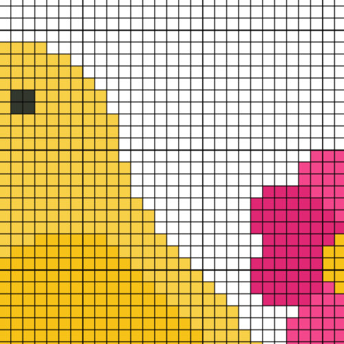 Yellow Floral Bird Cross Stitch Pattern - Image 4