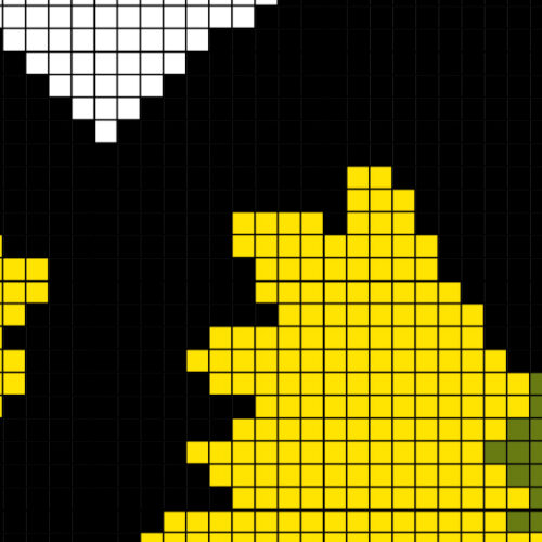 Yellow Flower Heart Cross Stitch Pattern - Image 3