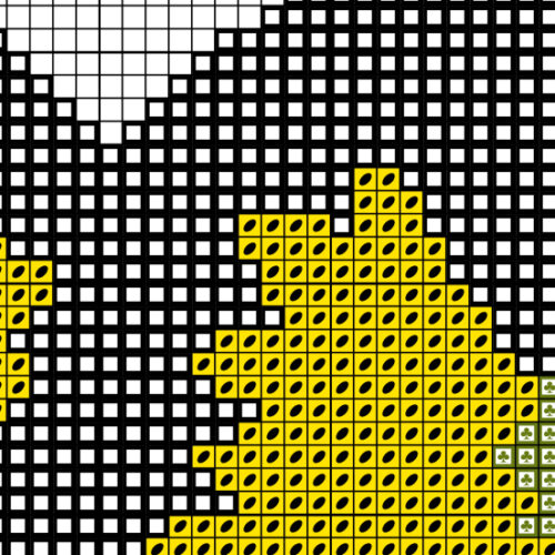 Yellow Flower Heart Cross Stitch Pattern - Image 4
