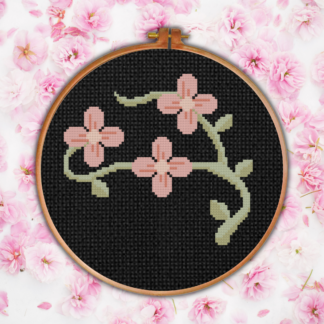 Flowers and Vines Cross Stitch Pattern