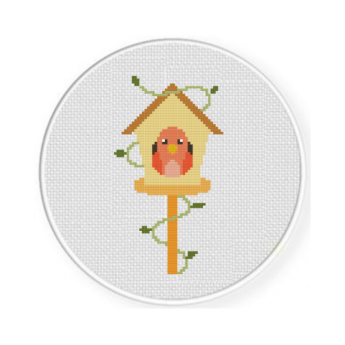 Bird House with Vines Cross Stitch Pattern - Image 2