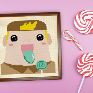 Lollipop Boy Cross Stitch Pattern