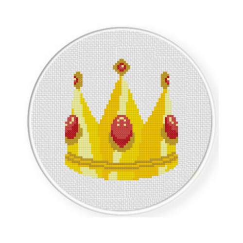 Golden Crown Cross Stitch Pattern - Image 2