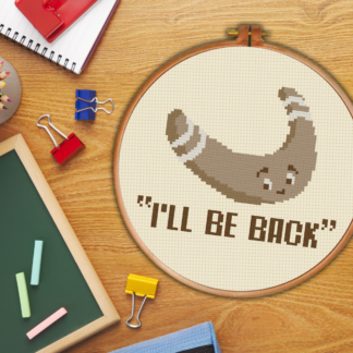 I'll Be Back Cross Stitch Pattern