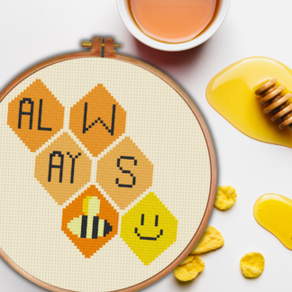 Always BEE Happy Cross Stitch Pattern