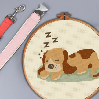 Dog Sleeping Cross Stitch Pattern
