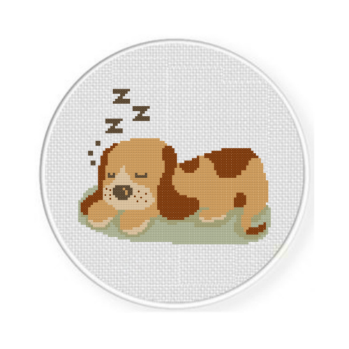 Dog Sleeping Cross Stitch Pattern - Image 2
