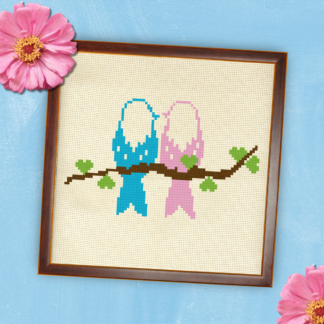 Love Birds Cross Stitch Pattern