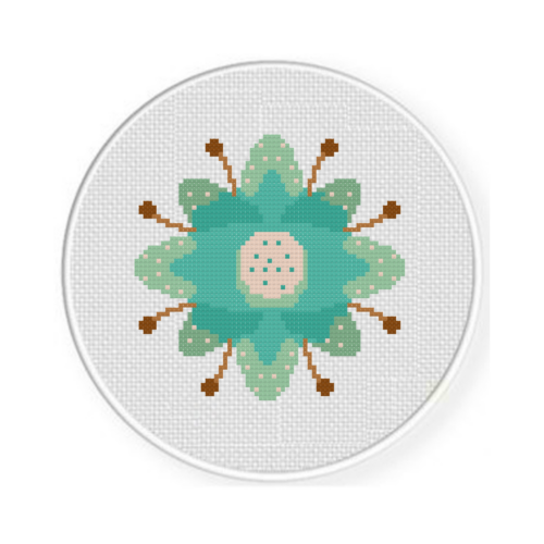 Flower Design Cross Stitch Pattern - Image 2