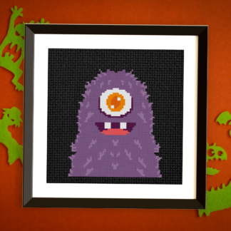 Purple Monster Cross Stitch Pattern
