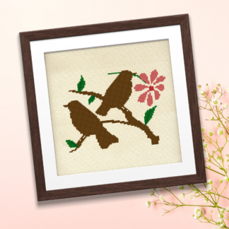 Birds on Branch Cross Stitch Pattern
