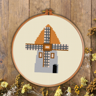 Old Windmill Cross Stitch Pattern