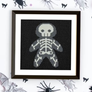 Skeleton Costume Cross Stitch Pattern