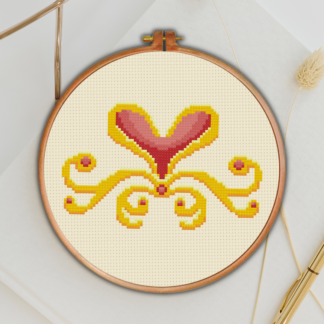 Heart Ornament Cross Stitch Pattern