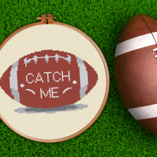 Foot Ball Catch Me Cross Stitch Pattern