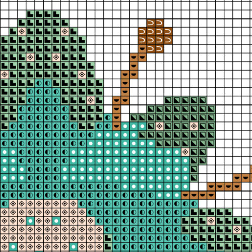Flower Design Cross Stitch Pattern - Image 3