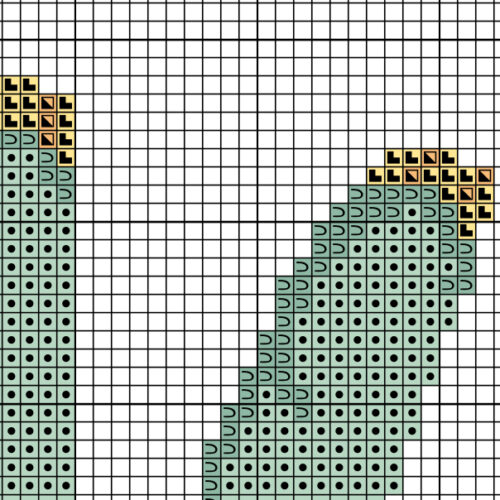 Zombie Peace Hand Cross Stitch Pattern - Image 3
