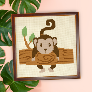 Monkey On The Branch Cross Stitch Pattern