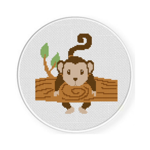 Monkey On The Branch Cross Stitch Pattern - Image 2