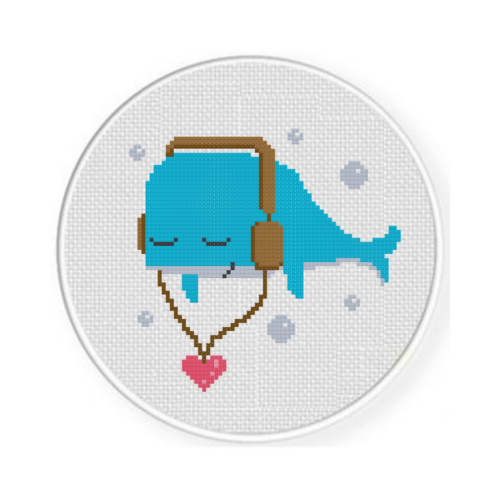 Whale Loves Music Cross Stitch Pattern - Image 2