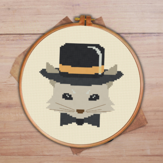 Gentle Man Cat Cross Stitch Pattern