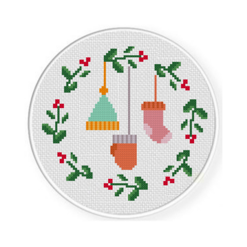 Winter Outfit Wreath Cross Stitch Pattern - Image 2