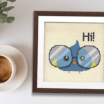 Cute Blue Bird Cross Stitch Pattern