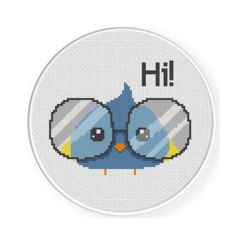 Cute Blue Bird Cross Stitch Pattern - Image 2