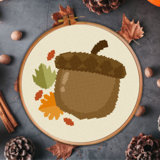 Acorn Cross Stitch Pattern