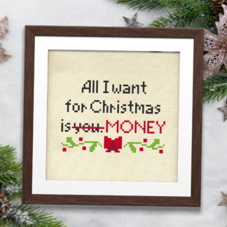 All I Want For Christmas Cross Stitch Pattern