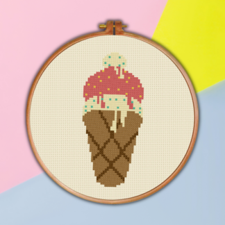 Ice Cream Cross Stitch Pattern