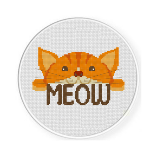 Cute Meow Cross Stitch Pattern - Image 2