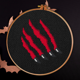 Claw Scratch Cross Stitch Pattern