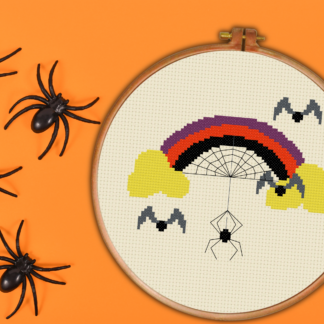 Halloween Rainbow Cross Stitch Pattern