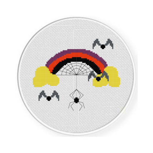 Halloween Rainbow Cross Stitch Pattern - Image 2
