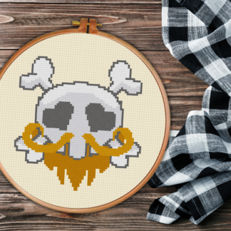 Skull Guy Cross Stitch Pattern