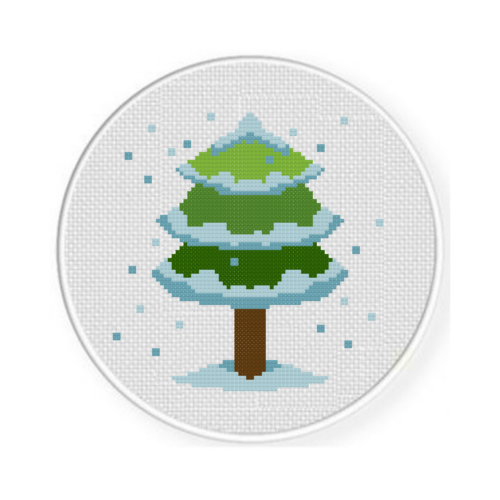 Snowy Tree Cross Stitch Pattern - Image 2