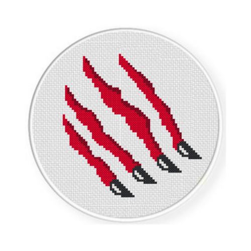 Claw Scratch Cross Stitch Pattern - Image 2