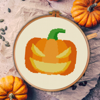 Halloween Pumpkin Cross Stitch Pattern