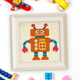 Goofy Robot Cross Stitch Pattern