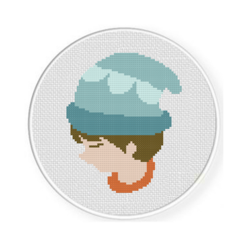 Boy With Beanie Cross Stitch Pattern - Image 2