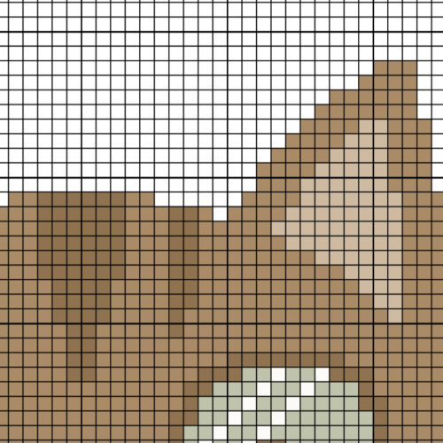 Brown Cat Bow Tie Cross Stitch Pattern - Image 4