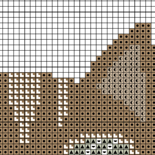 Brown Cat Bow Tie Cross Stitch Pattern - Image 3