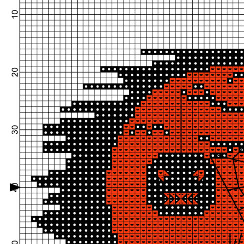 Creepy Pumpkin Tree Cross Stitch Pattern - Image 3