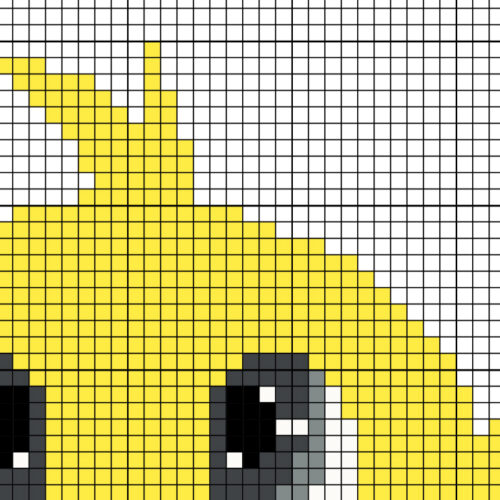 Cute Chick Eyes Cross Stitch Pattern - Image 3