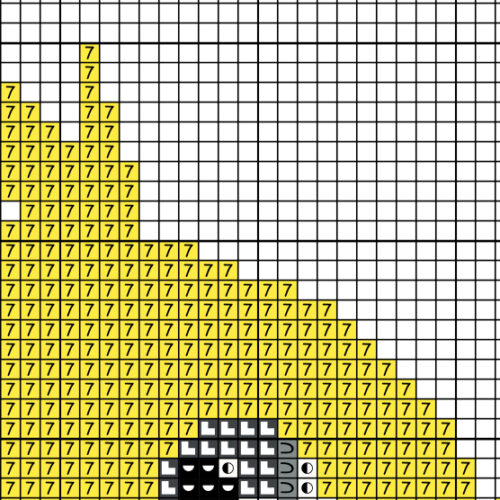 Cute Chick Eyes Cross Stitch Pattern - Image 4