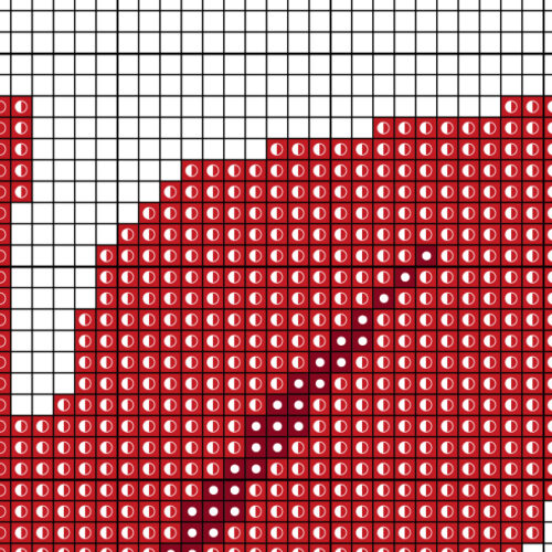 Red Leaf Cross Stitch Pattern - Image 4