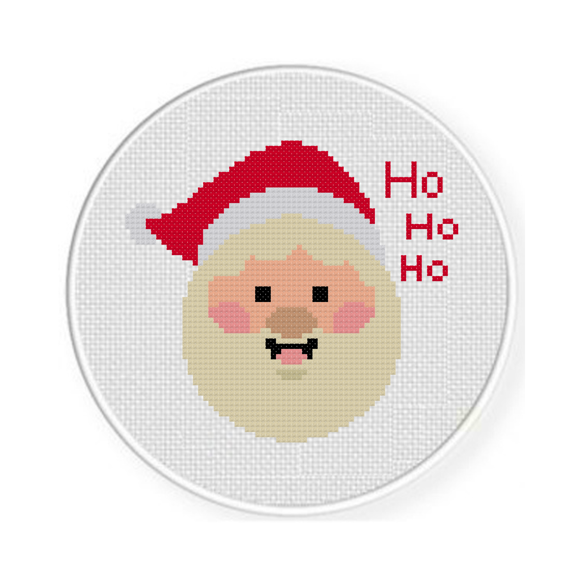 Santa Claus Head Cross Stitch Pattern - Image 2