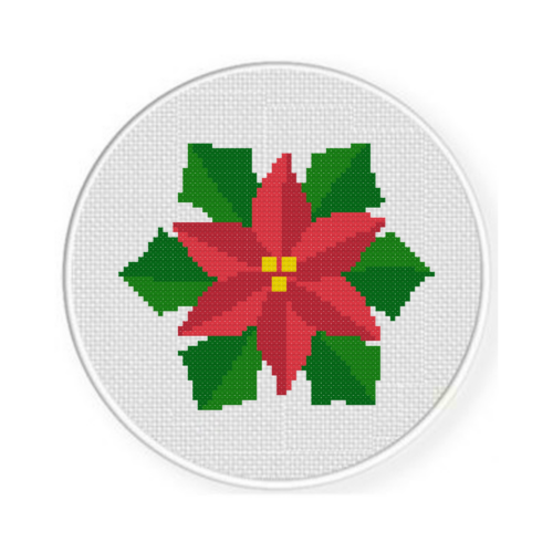 Poinsettia Flower Cross Stitch Pattern - Image 2