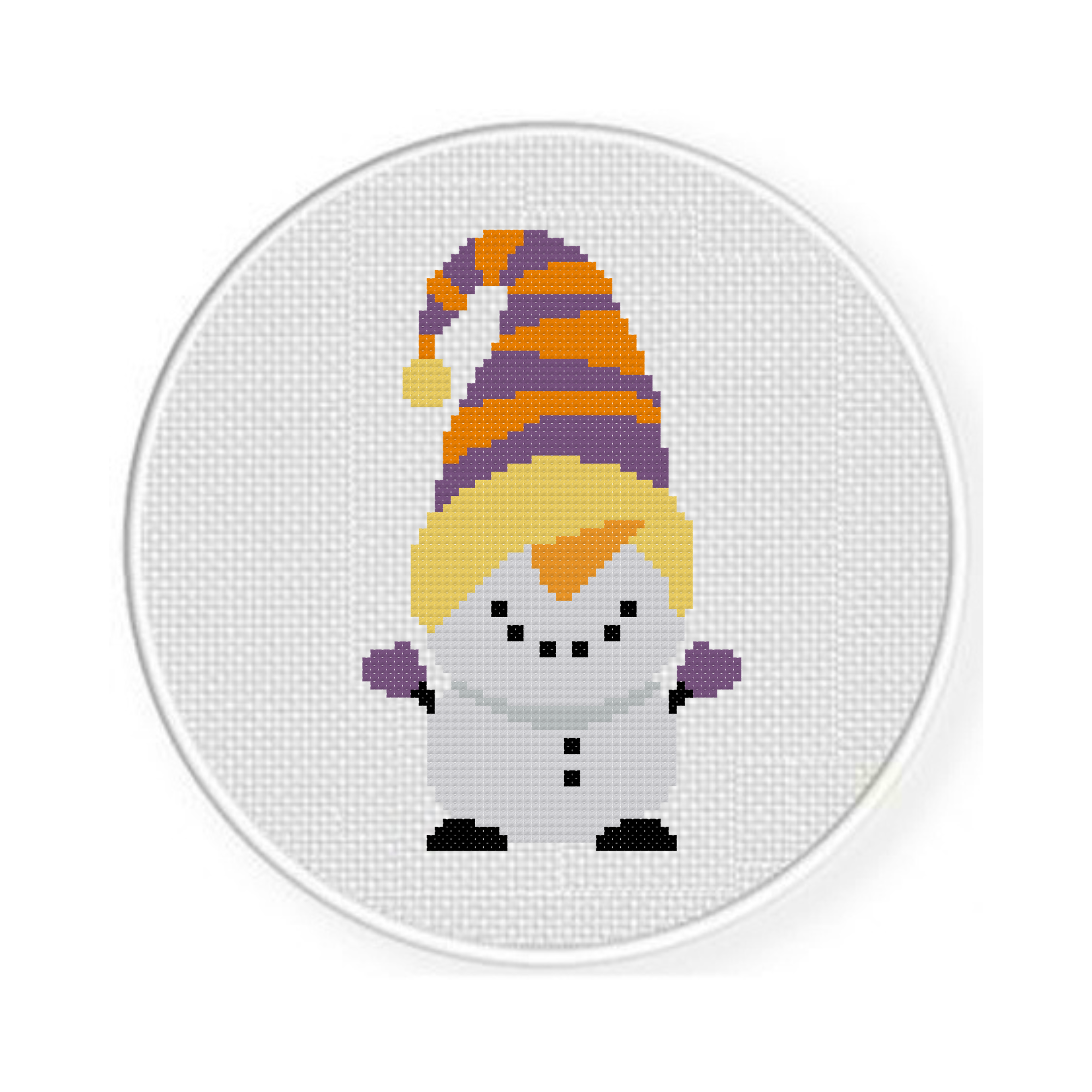 Gnome Snowman Cross Stitch Pattern - Image 2